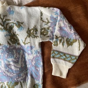 Vintage Floral Sweater